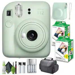 Bundle - Fujifilm - INSTAX MINI 12 Instant Film Camera with Instant Film - Mint Green