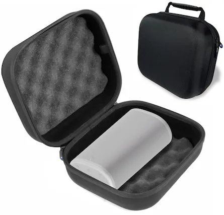 Front. CASEMATIX - Carry Case for Sonos Play Portable Speaker – Hard Shell Travel Carry Bag with Foam Storage.