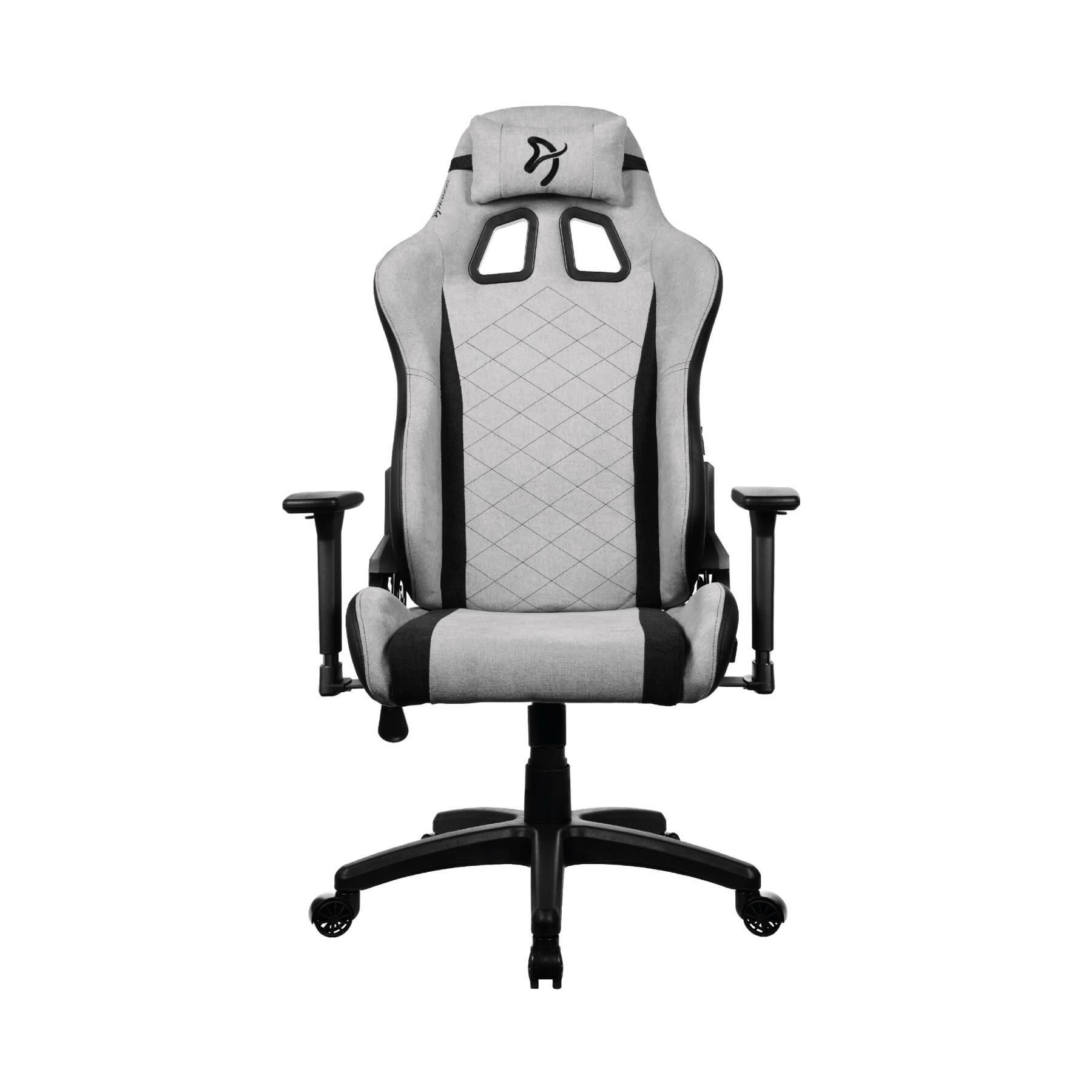 Alt View 1. Arozzi - Arozzi Avanti Soft Fabric Ergonomic Gaming Chair – Light Grey – Cold Cured Molded Foam with Reclining Steel Frame - Light Grey.