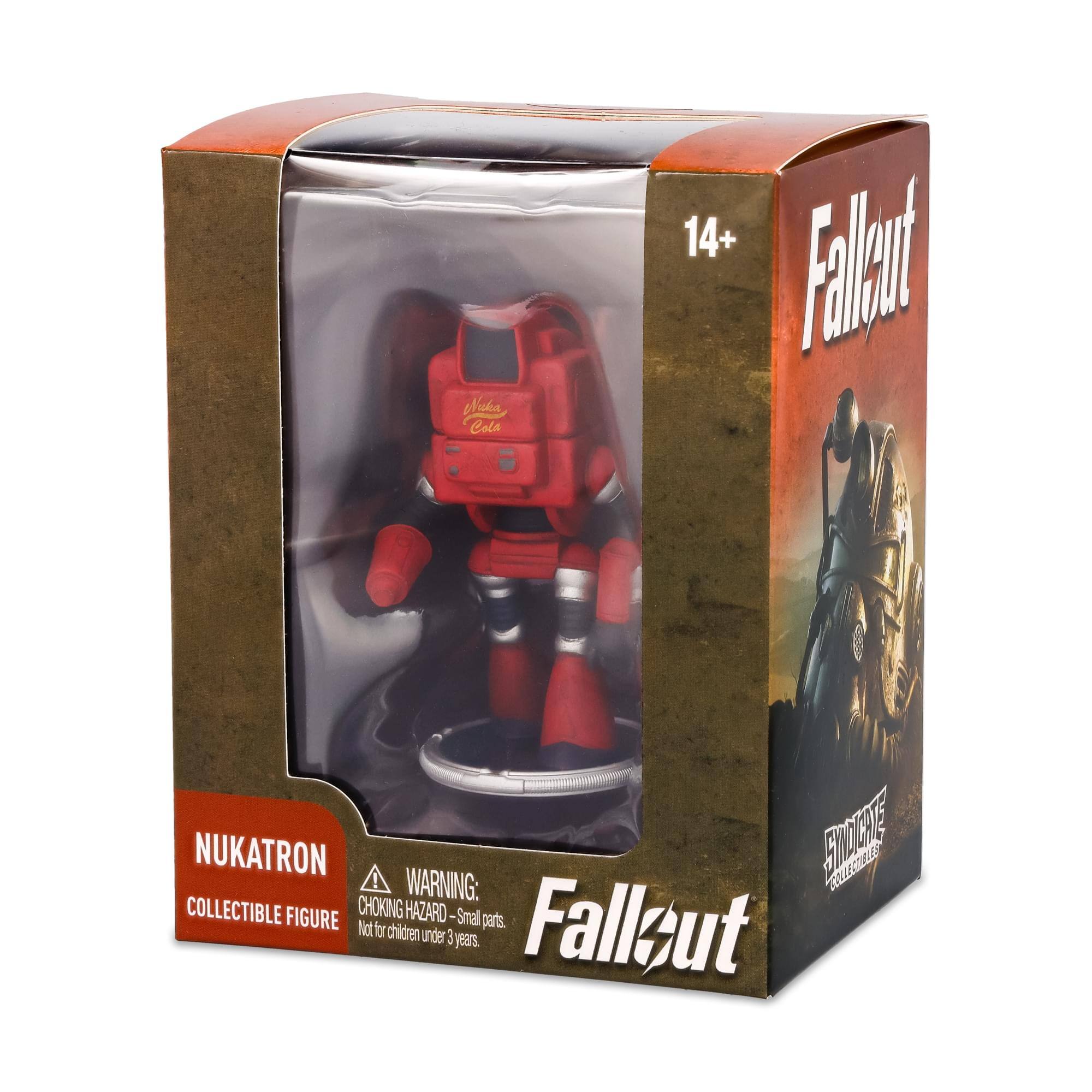 Cola 14+ Nukatron! Fallout  
WARNING: COLLECTIBLE FIGURE CHOKING HAZARD - Small parts. Not for children under 3 years.