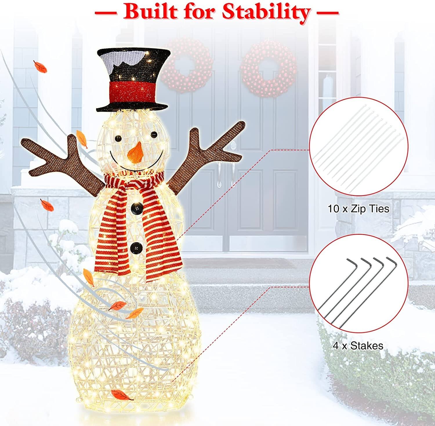 Built for Stability

10 x Zip Ties

4 x Stakes