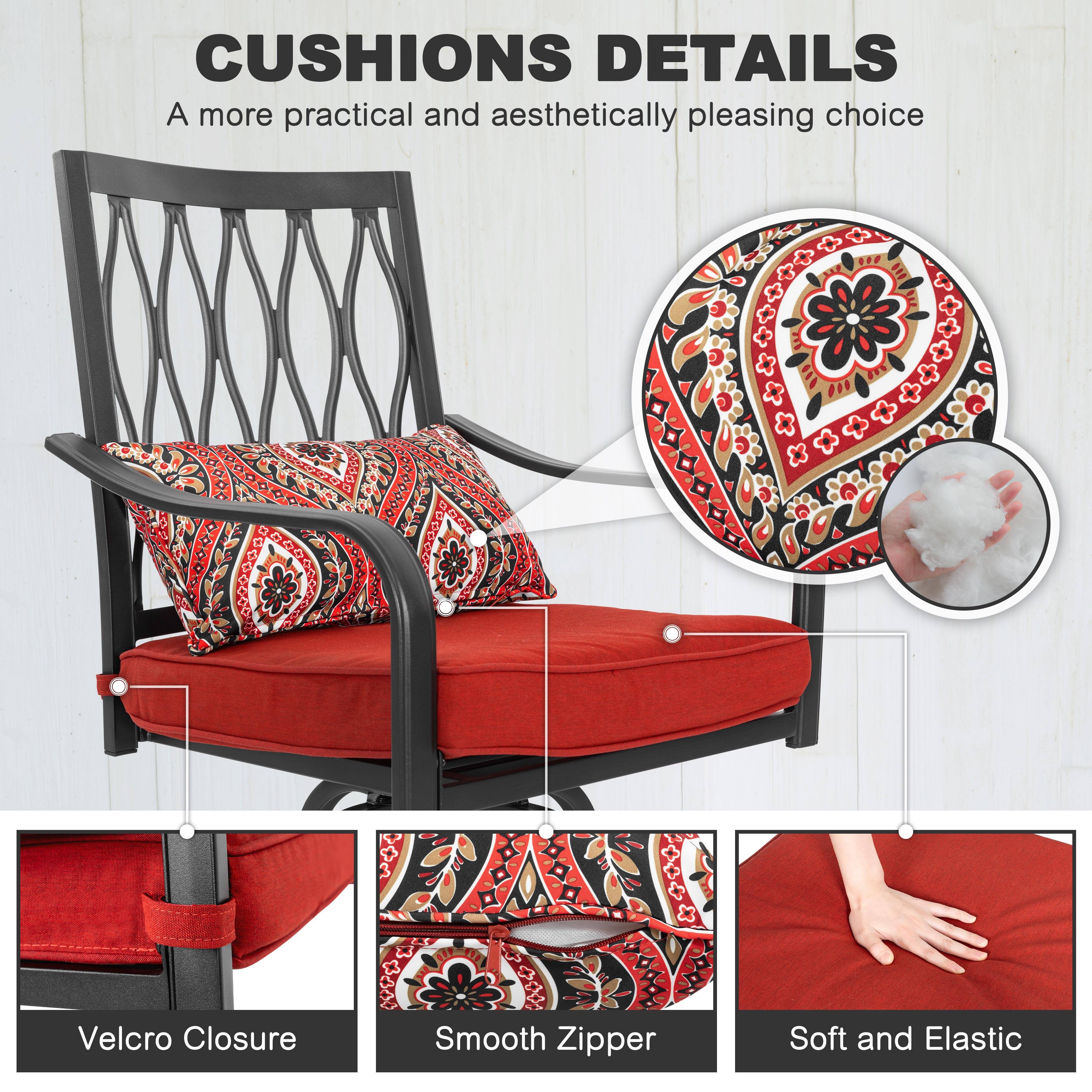 CUSHIONS DETAILS  
A more practical and aesthetically pleasing choice  

- Velcro Closure  
- Smooth Zipper  
- Soft and Elastic