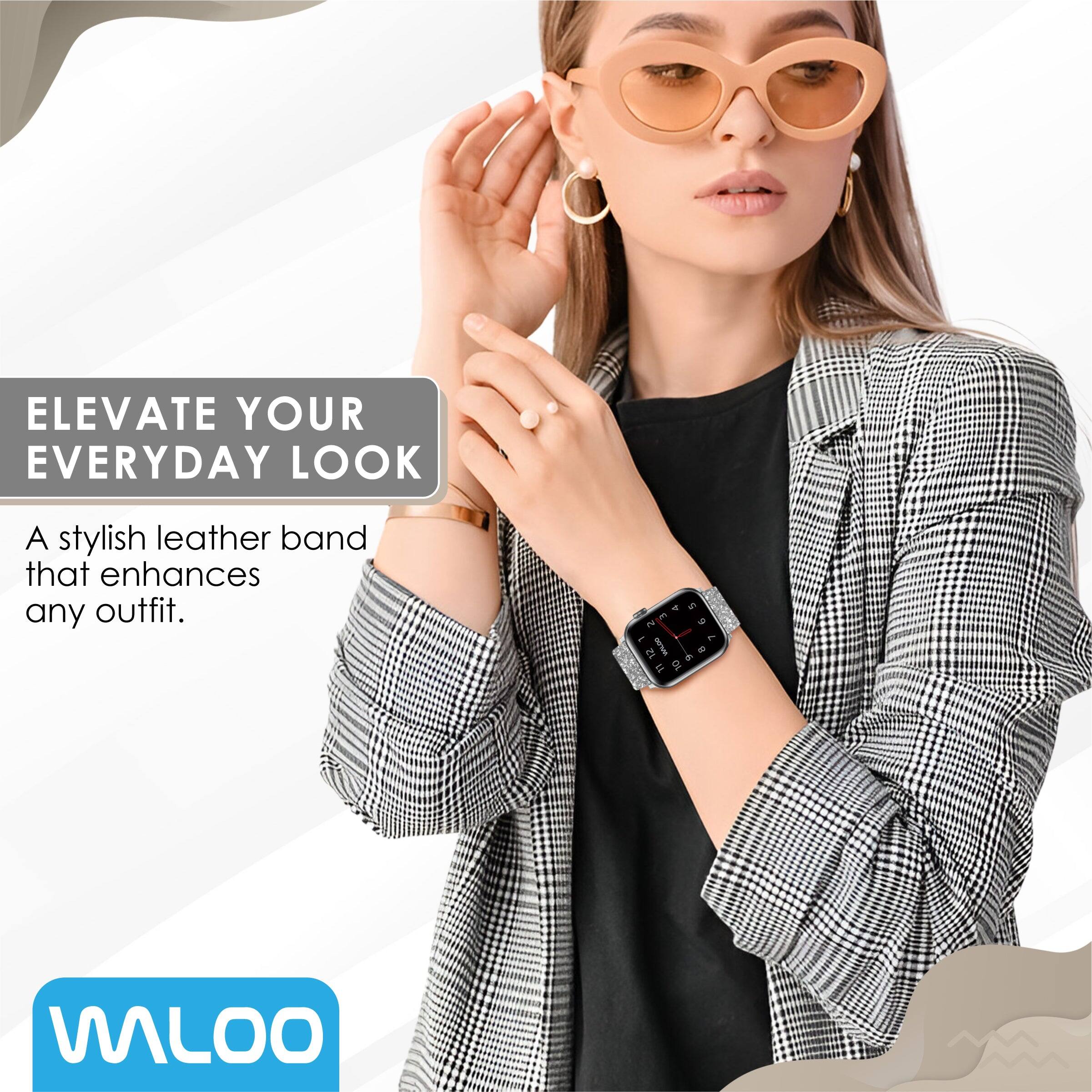 ELEVATE YOUR EVERYDAY LOOK  
A stylish leather band that enhances any outfit.  

4 - N - 3 6 - 7 12 FR I - = DL MLOO