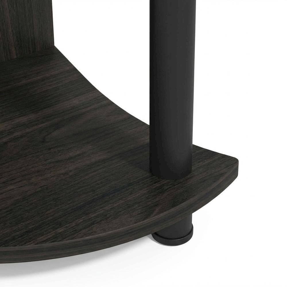 Alt View 2. FurniFact - Engineered Wood bookcase with clean design for living spaces - Espresso/Black.