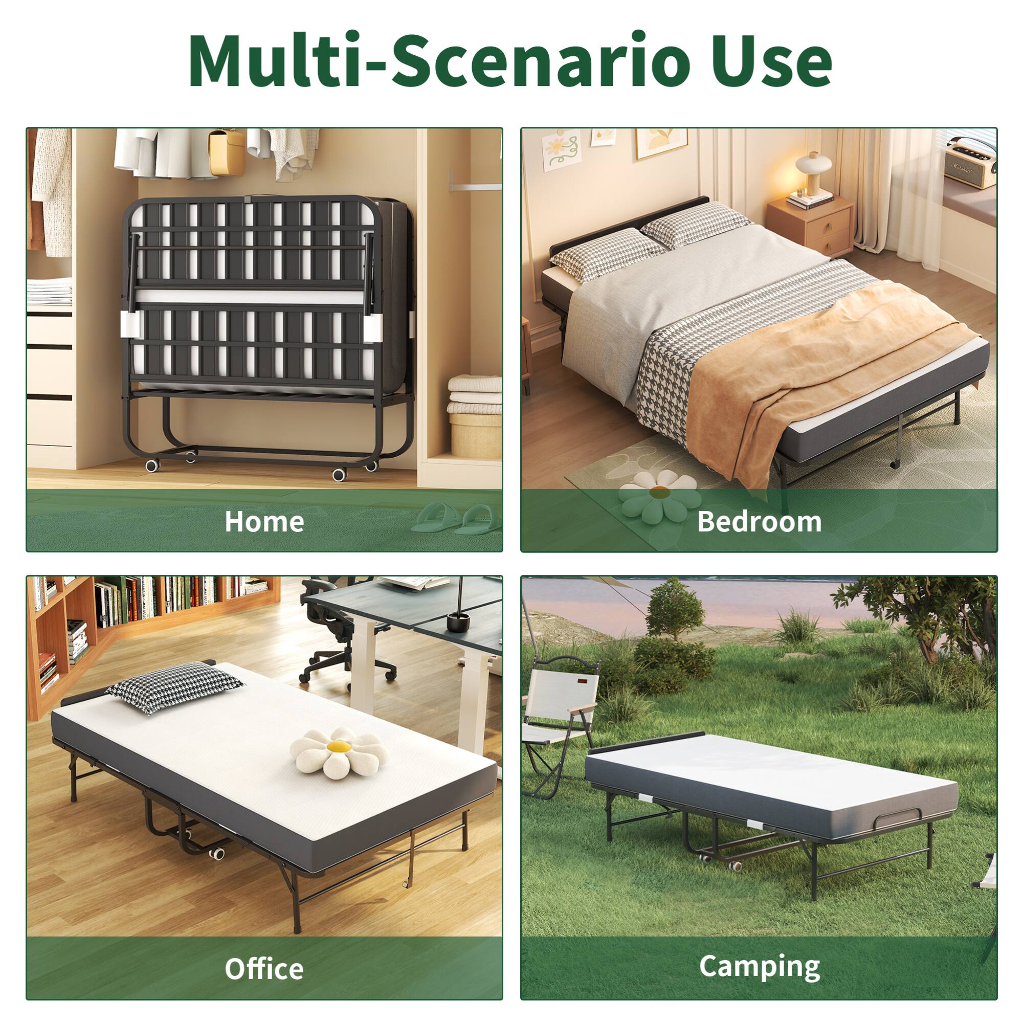 Multi-Scenario Use

Home  
Bedroom  
Office  
Camping