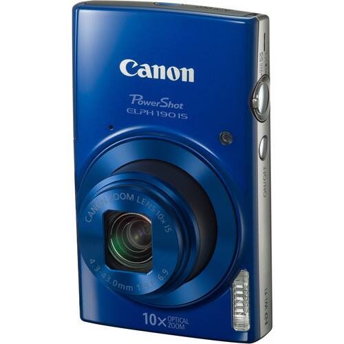 Canon PowerShot ELPH 190 IS  
ZOOM CANON LENS 10x IS  
4.3-43.0mm 1:3.0-6.9  
10x OPTICAL ZOOM  
ON/ON  
WERi 9