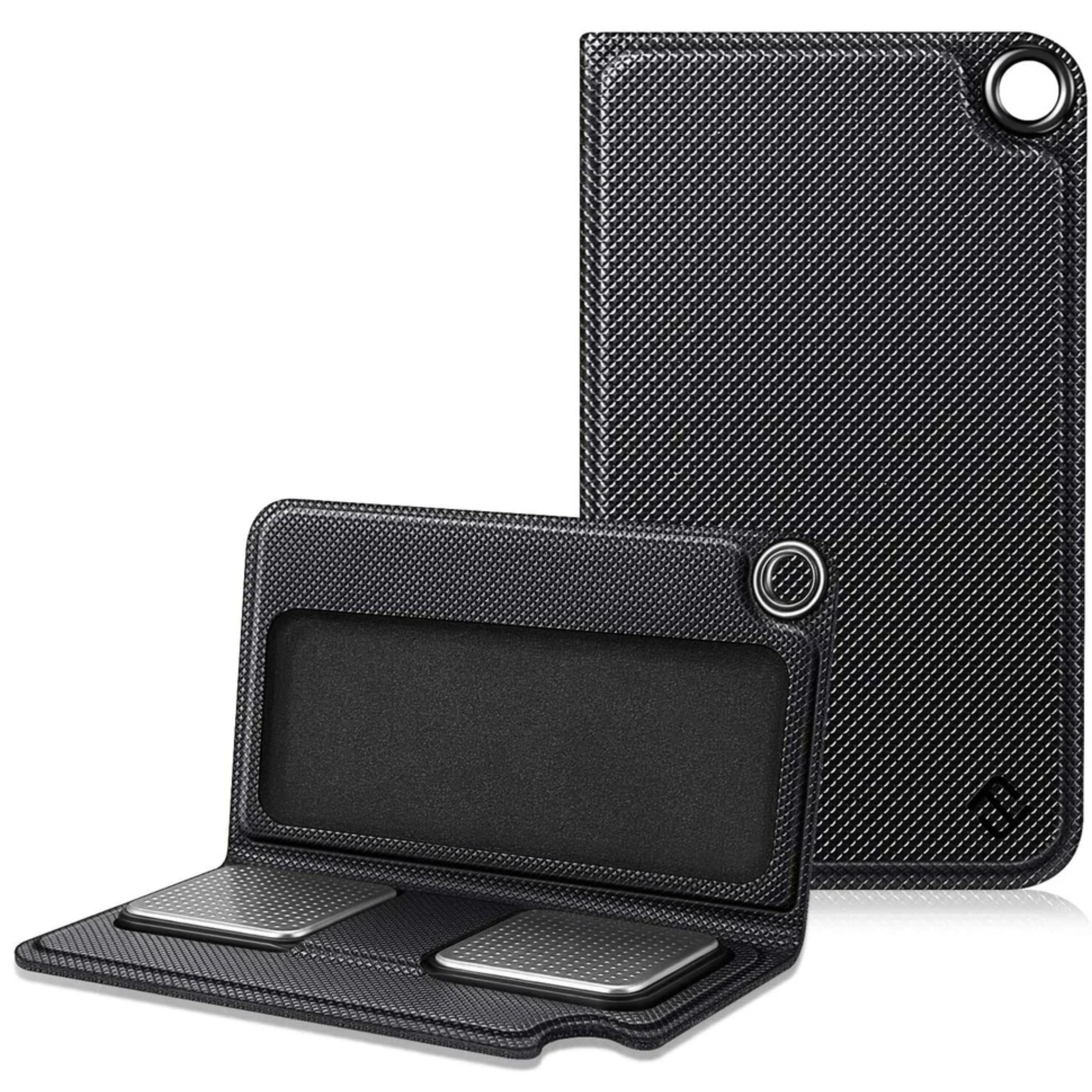 Kitcheniva - Carrying Case for KardiaMobile EKG Heart Monitor Durable PU Leather Cover - Black