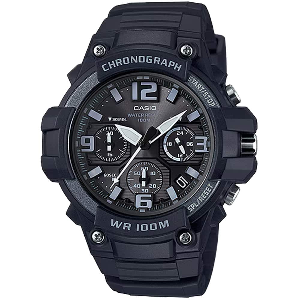 Casio - Men's Chronograph Sport Watch with Dial - MCW-100H-1A3V - Black