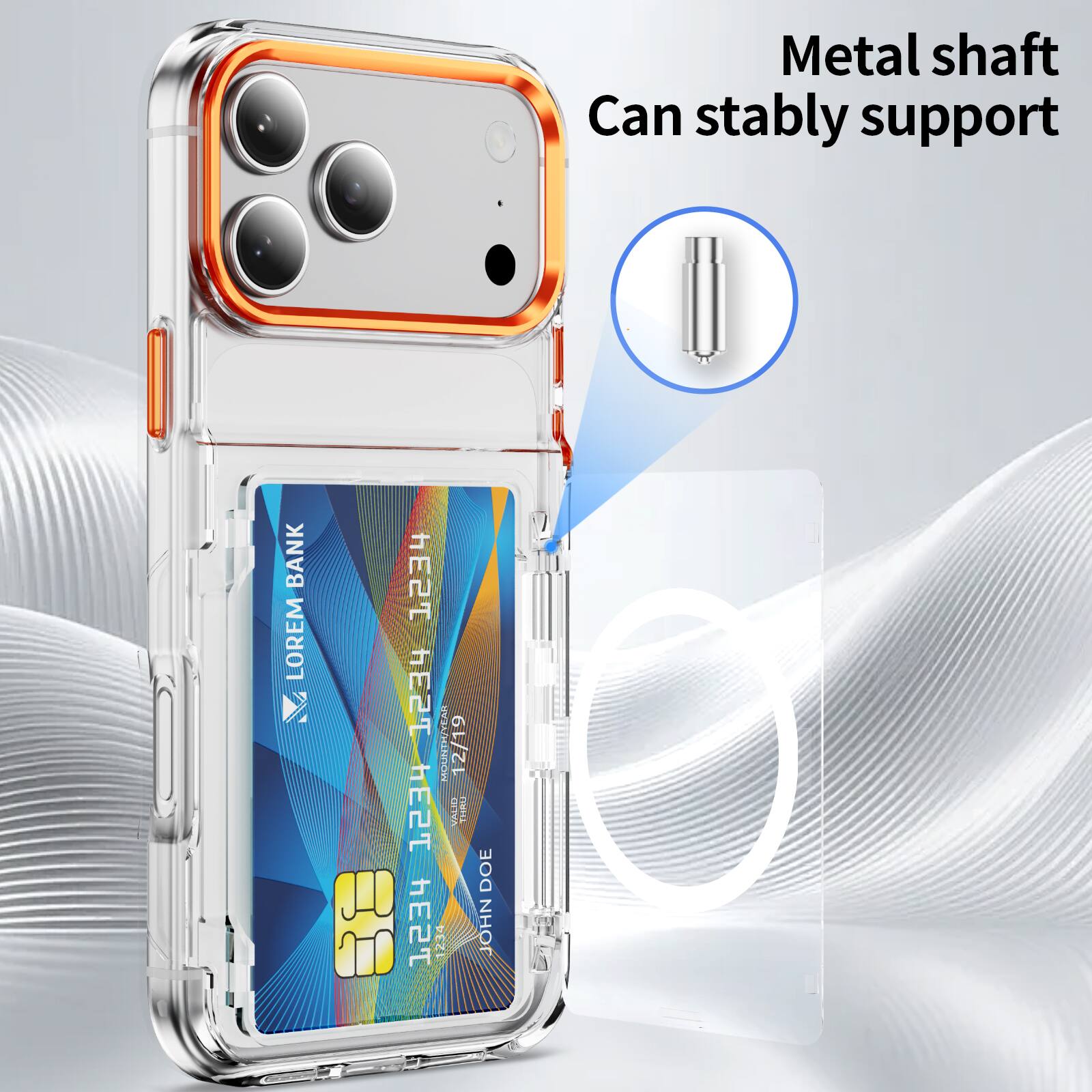 Metal shaft can stably support