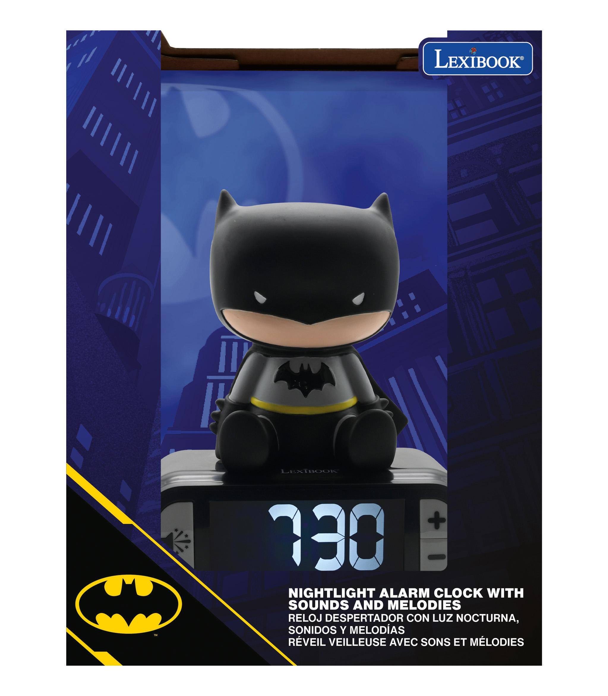 LEXIBOOK - NIGHTLIGHT ALARM CLOCK WITH SOUNDS AND MELODIES  
RELOJ DESPERTADOR CON LUZ NOCTURNA, SONIDOS Y MELODIAS  
RÉVEIL VEILLEUSE AVEC SONS ET MÉLODIES