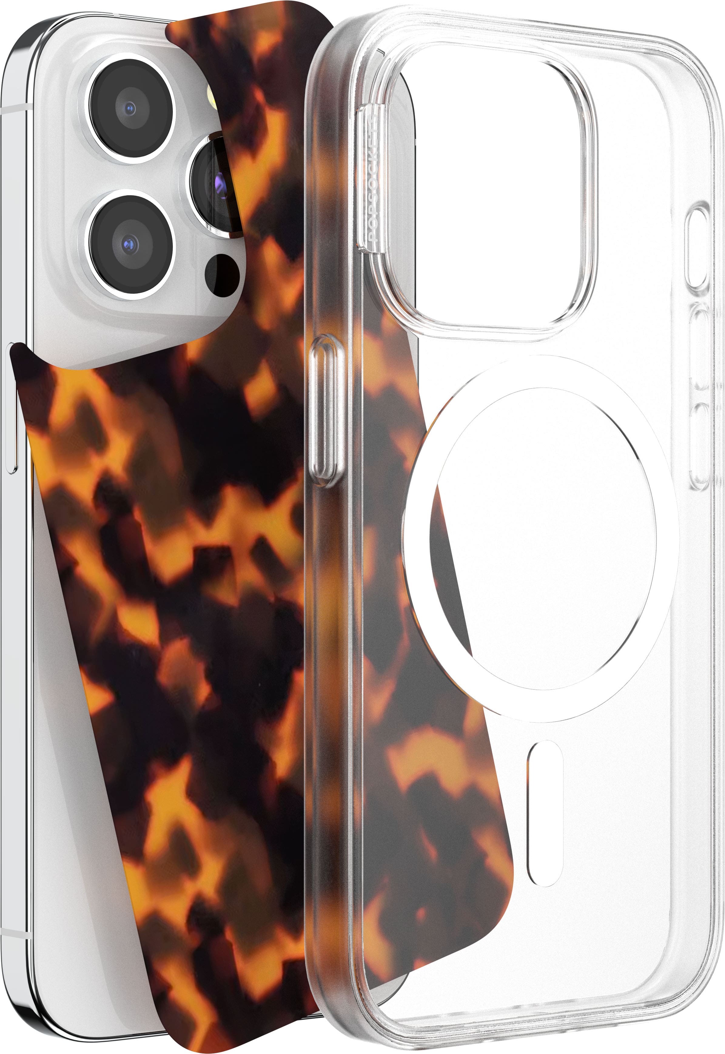 Alt View 2. PopSockets - Looks iPhone 15 Pro Swappable Graphic Case Inserts (3 per pack) - compatible with PopSockets PopCase only - Icon Collection.