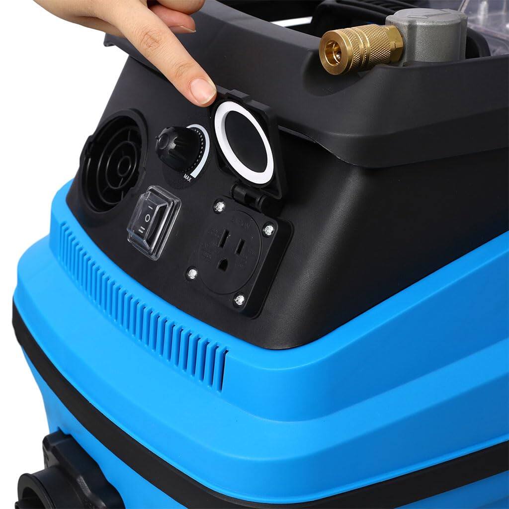 Alt View 4. Ecooso - Wet Dry Blow Vacuum 3 in 1 Shop Cleaner, 18KPA Suction, 8 Gallon Large Capacity, 6 Peak Hp 1200W for Home Garage - Black & Blue.