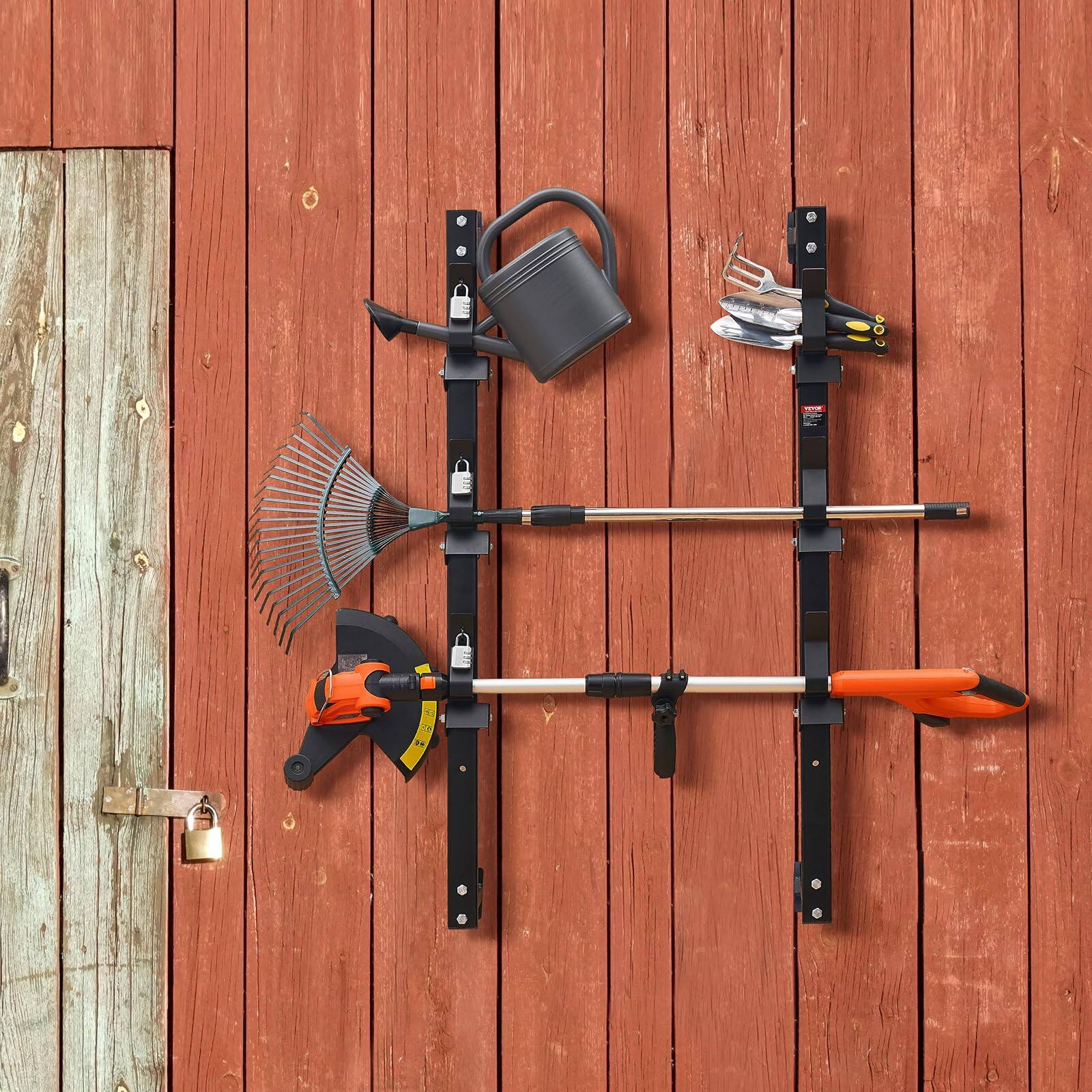 Alt View 8. Skar Audio - Trimmer Rack 3 Place Weeder Trim Holder Trailer With Zinc Alloy Password Lock Wall-mounted Or Mount On Pair - Dual-purpose 3 Place Trimmer Rack.