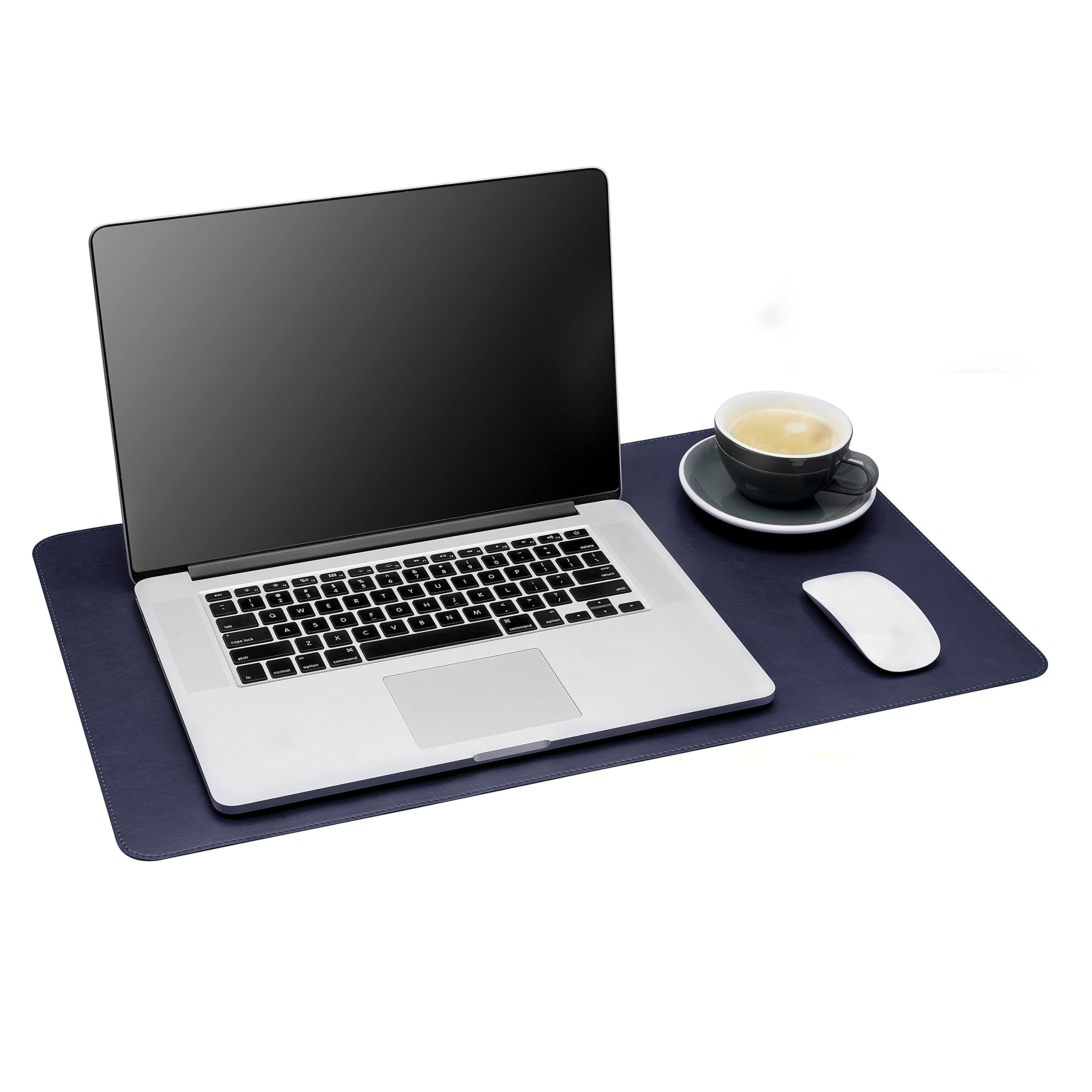 Fabibe - Desk Mat Writing Pad - Office Large 36" X 17" Navy Blue Mats On Top Of Desks Gift Ready Elegant Computer Cover Prote - Navy Blue Medium