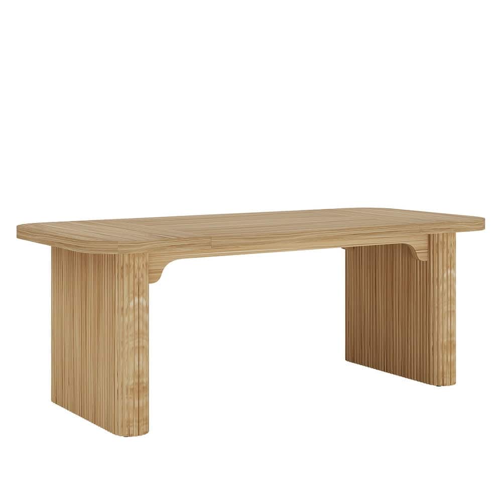 Kadyn - Study Writing Desk, Computer Desk,62.2" Wood Executive Desk Simple Rectangular Computer Desk Writing Table - Beige