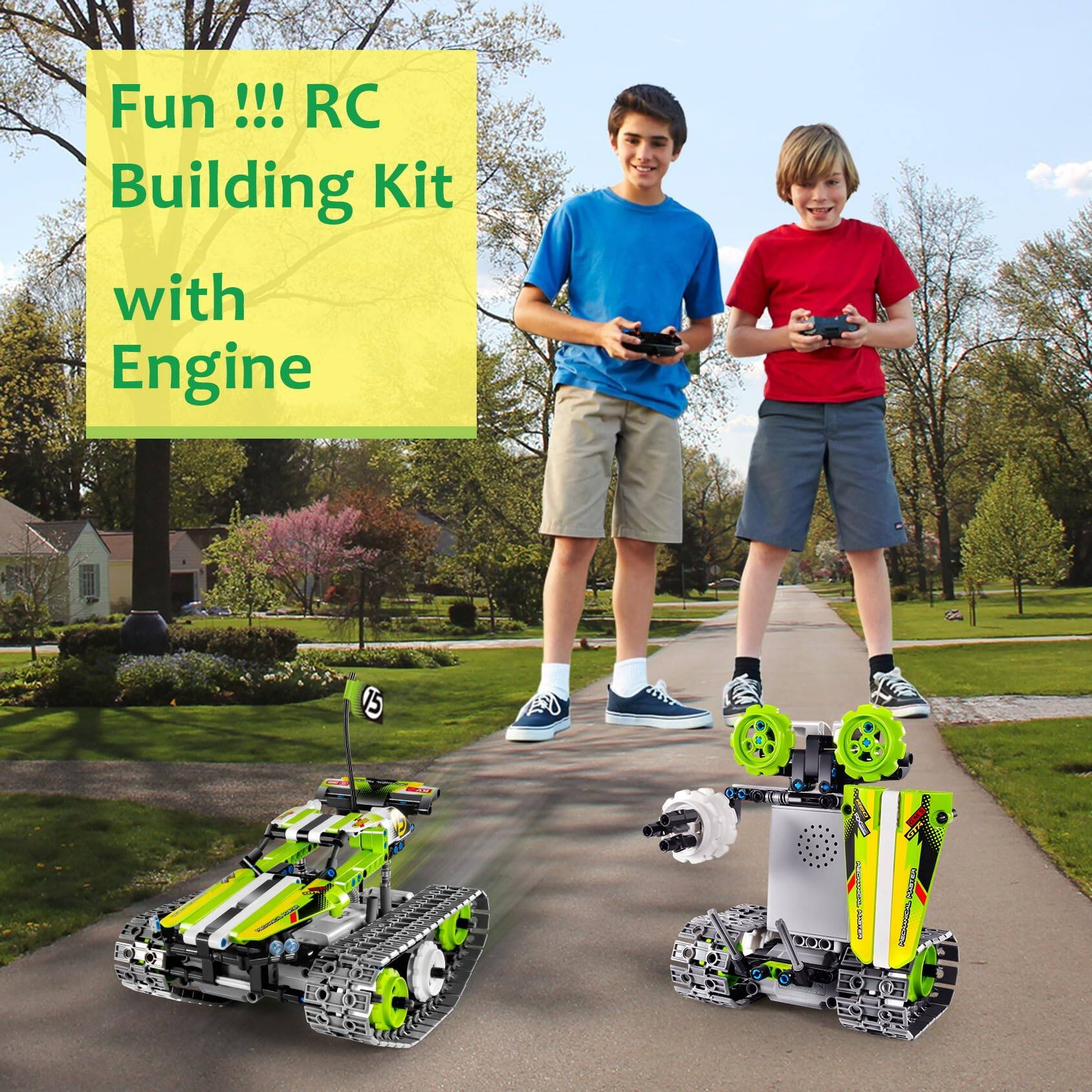 EZTW1 Tracked 3in1 Stunt Racer Building Kit Rc Car Stem Construction ...