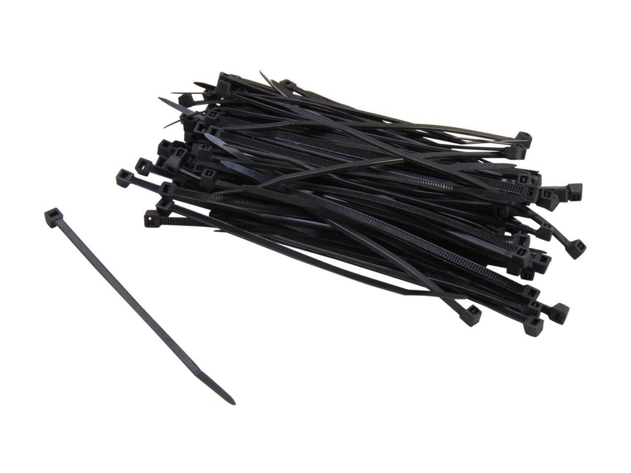 Front. Nippon Labs - Nippon Labs CT-4MINI-BK Nippon Labs 4" Mini Cable Ties Black Color 100pcs/Bag.