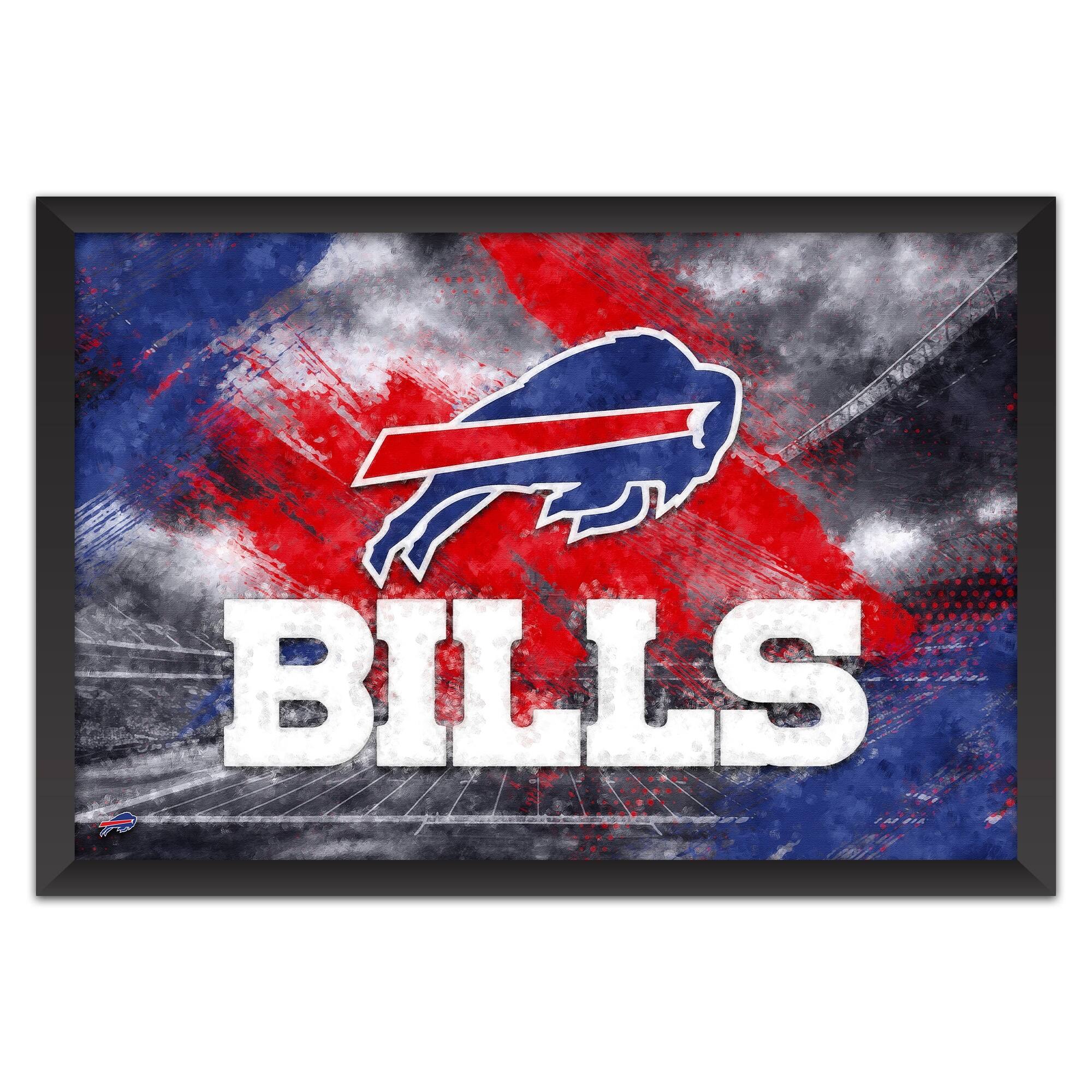Buffalo Bills 14" x 20" Brush Stroke Logo Framed Art Print