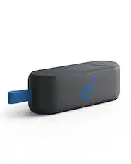 Front. Soundcore - by Anker Select 3 IPX7 Waterproof 16W Ultra-Portable Bluetooth Speaker with BassUp and 20H Playtime - Black.