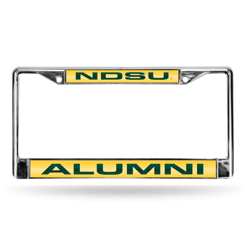 North Dakota State NDSU Bison Alumni Chrome Metal Laser Cut License Plate Frame