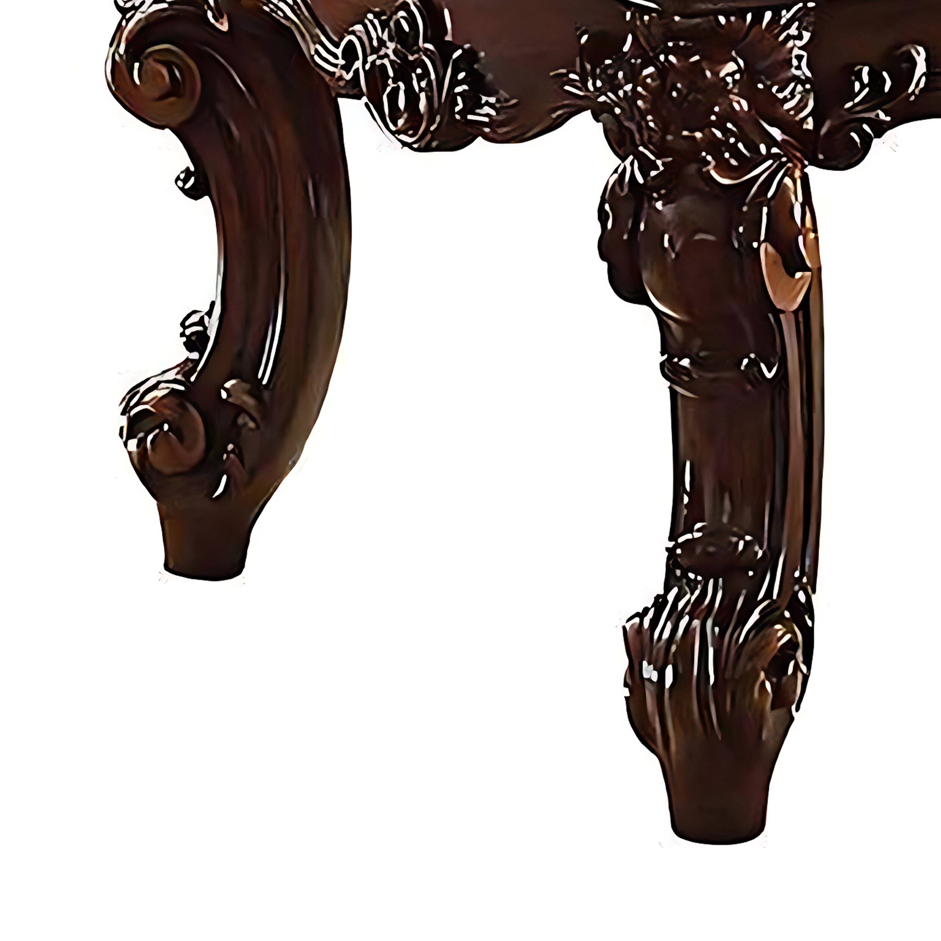 Alt View 3. Manhattan Lane - Coffee Table, 36 Inch Rectangular Top, Scrolled Legs - Brown.