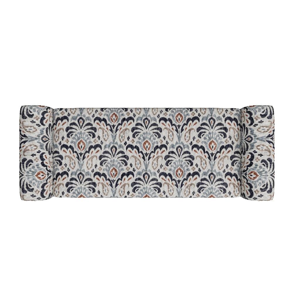 Alt View 3. Ropilly - Ropilly Floral Storage Ottoman Bench with Rolled Arms and Hinged Top, Upholstered Entryway Seating - Floral.