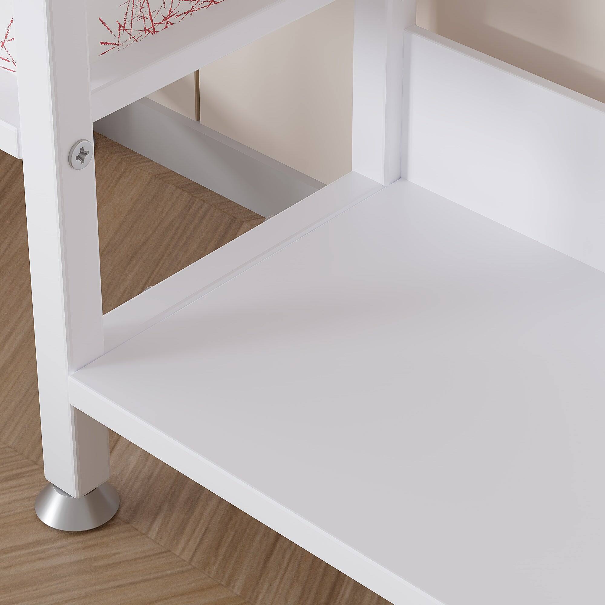 Left. Vecelo - Freestanding Closet Organizer with Shelves and Garment Rod, Heavy Duty Metal Clothing Rack for Small Spaces - White.