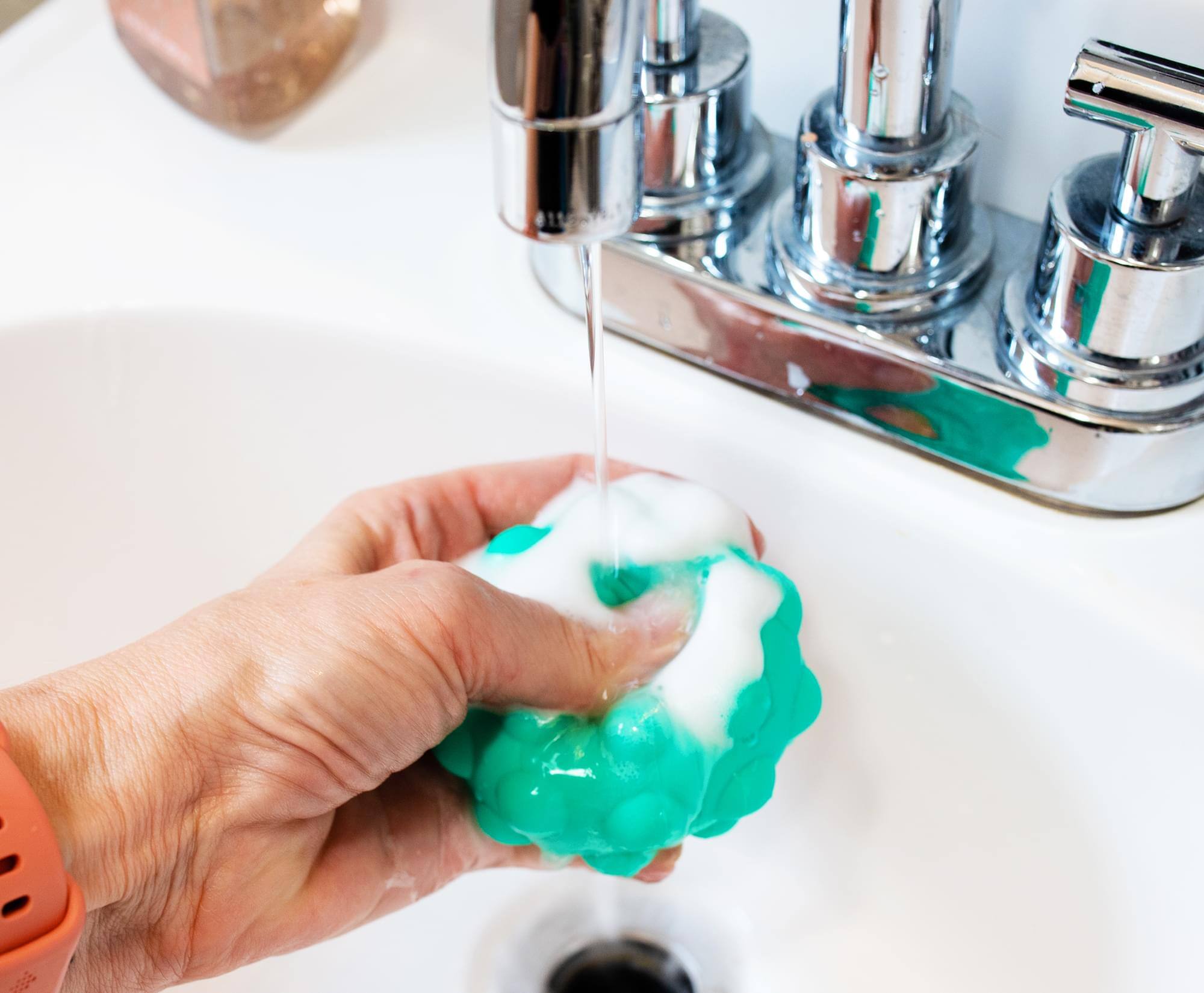 Alt View 4. Toynk - Pop Fidget Toy Pressure Relief Silicone Bubble Popping Game Ball | Teal - Blue.