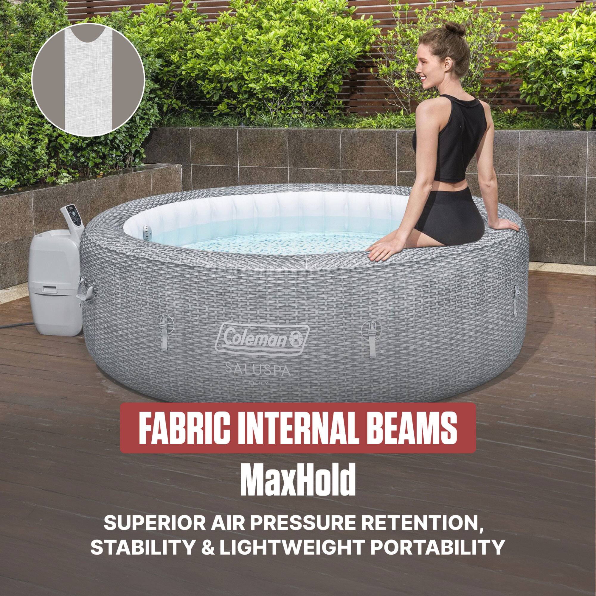 Coleman 8 SAI USPA ECIO FABRIC INTERNAL BEAMS MaxHold SUPERIOR AIR PRESSURE RETENTION, STABILITY & LIGHTWEIGHT PORTABILITY