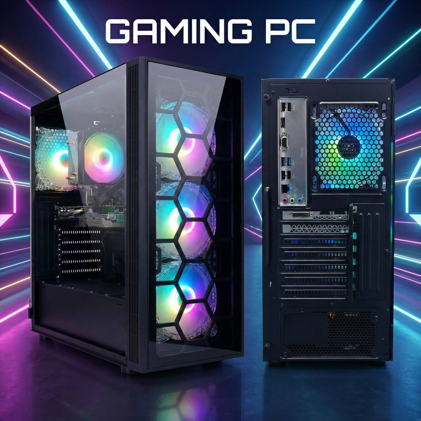 Left. STGAubron - STGAubron Gaming Desktop PC, Intel Core i7 up to 3.9Ghz, GeForce GTX 1660 Super 6G Graphics, 32G RAM, 1T SSD, WIN11H - Black.