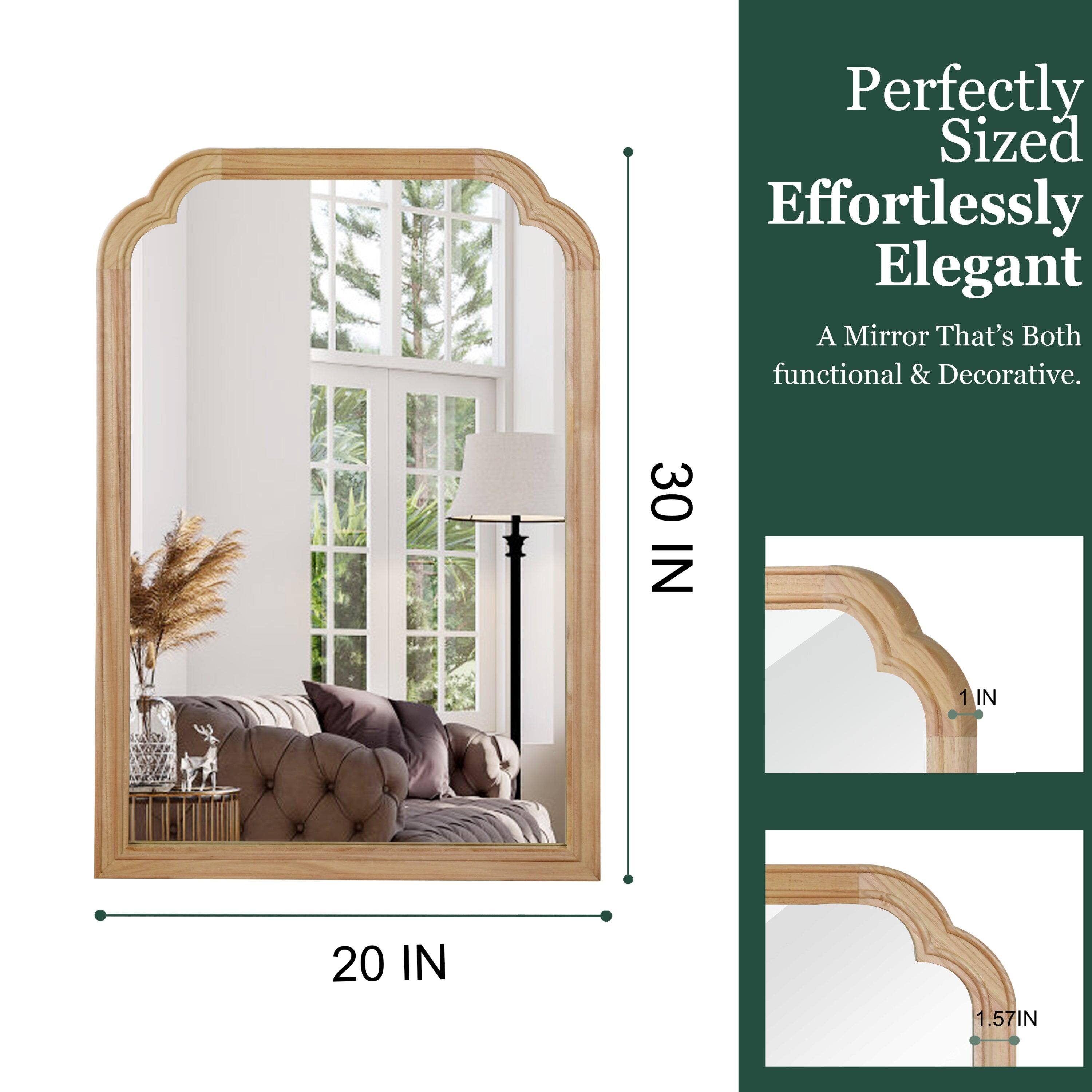 Perfectly Sized Effortlessly Elegant  
A Mirror That's Both functional & Decorative.  

30 IN  
20 IN  

1 IN  
1.57 IN