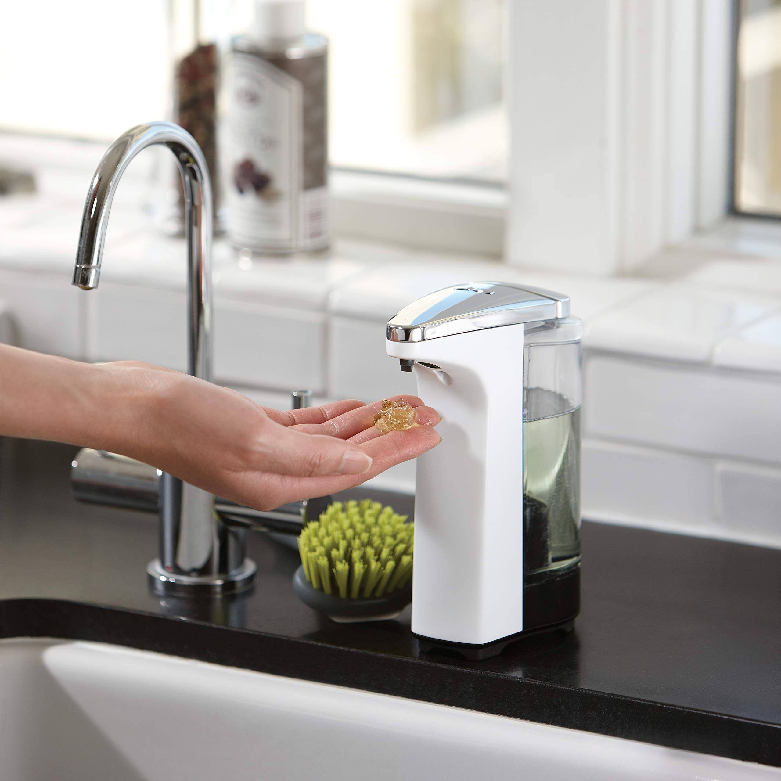 Alt View 4. Dapper Styles - Touch free Sensor Liquid Soap Pump Dispenser With Sample Brushed Nickel - Brushed-14 oz. Premium.