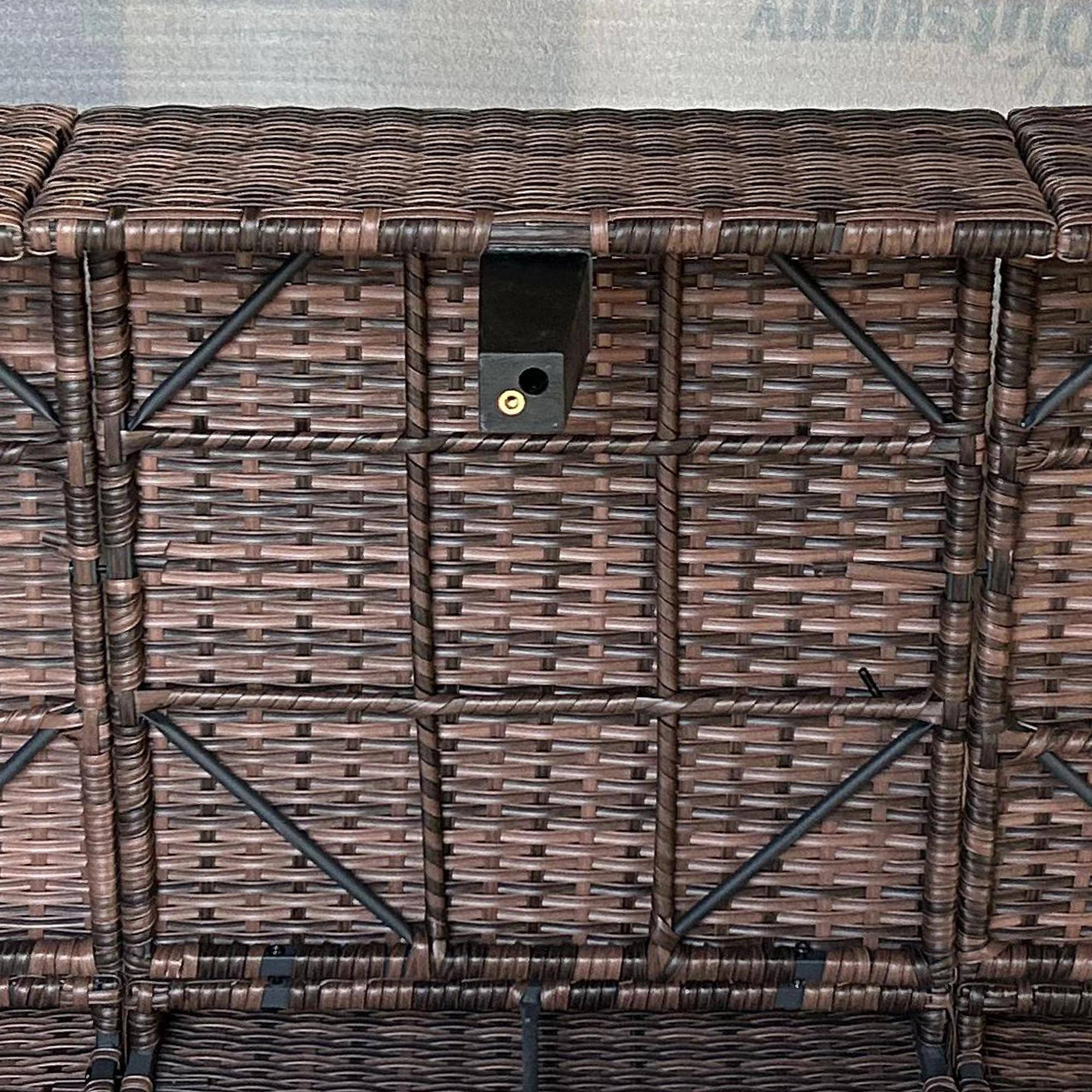 Alt View 1. Resenkos - Resenkos 7 seats rattan patio furniture set, Outdoor Sectional Furniture, PE Rattan, Mixed-brown - Mixed-brown.