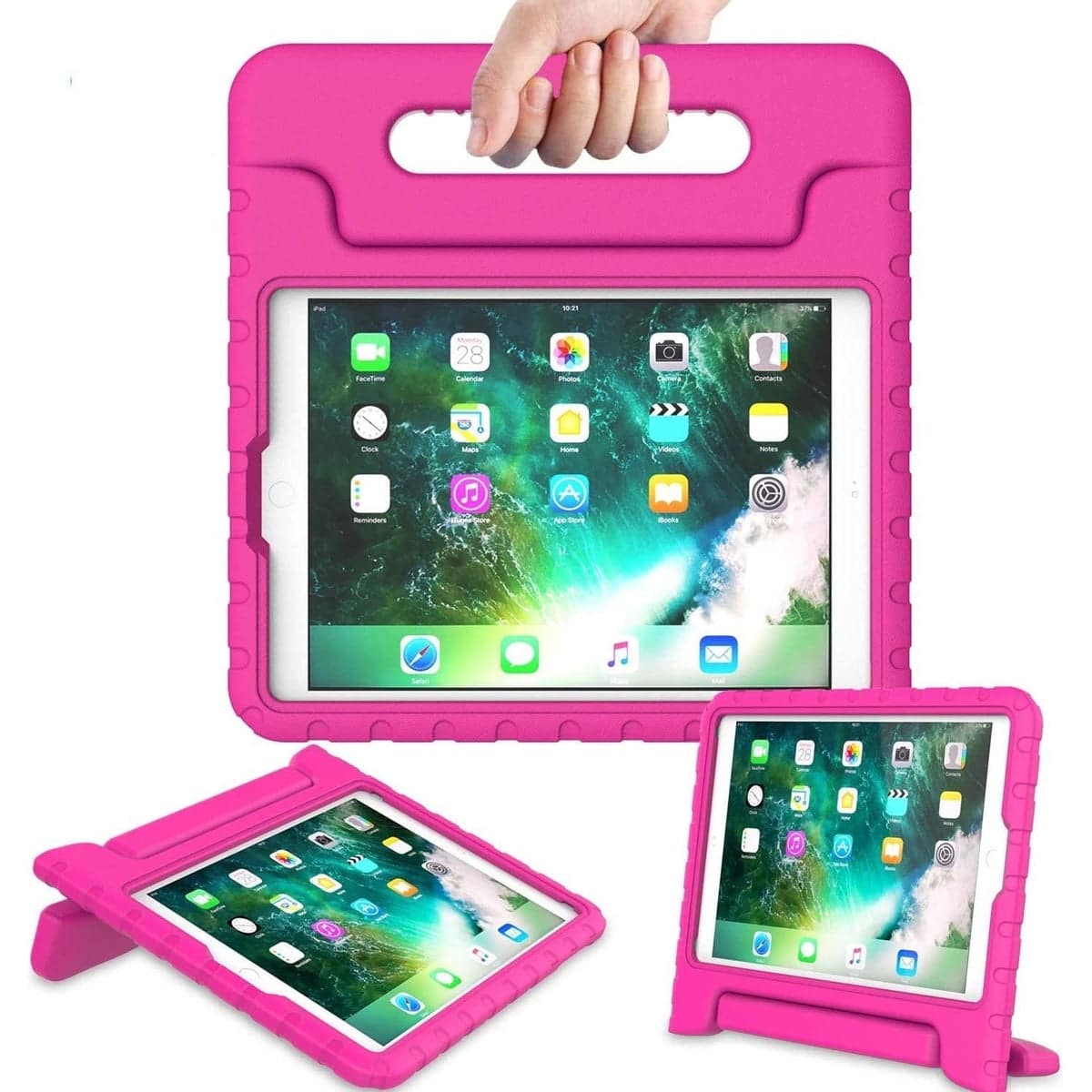 Entronix - iPad Pro 11" & Air 10.9" Case with Handle and Kickstand - Perfect for Kids - Pink
