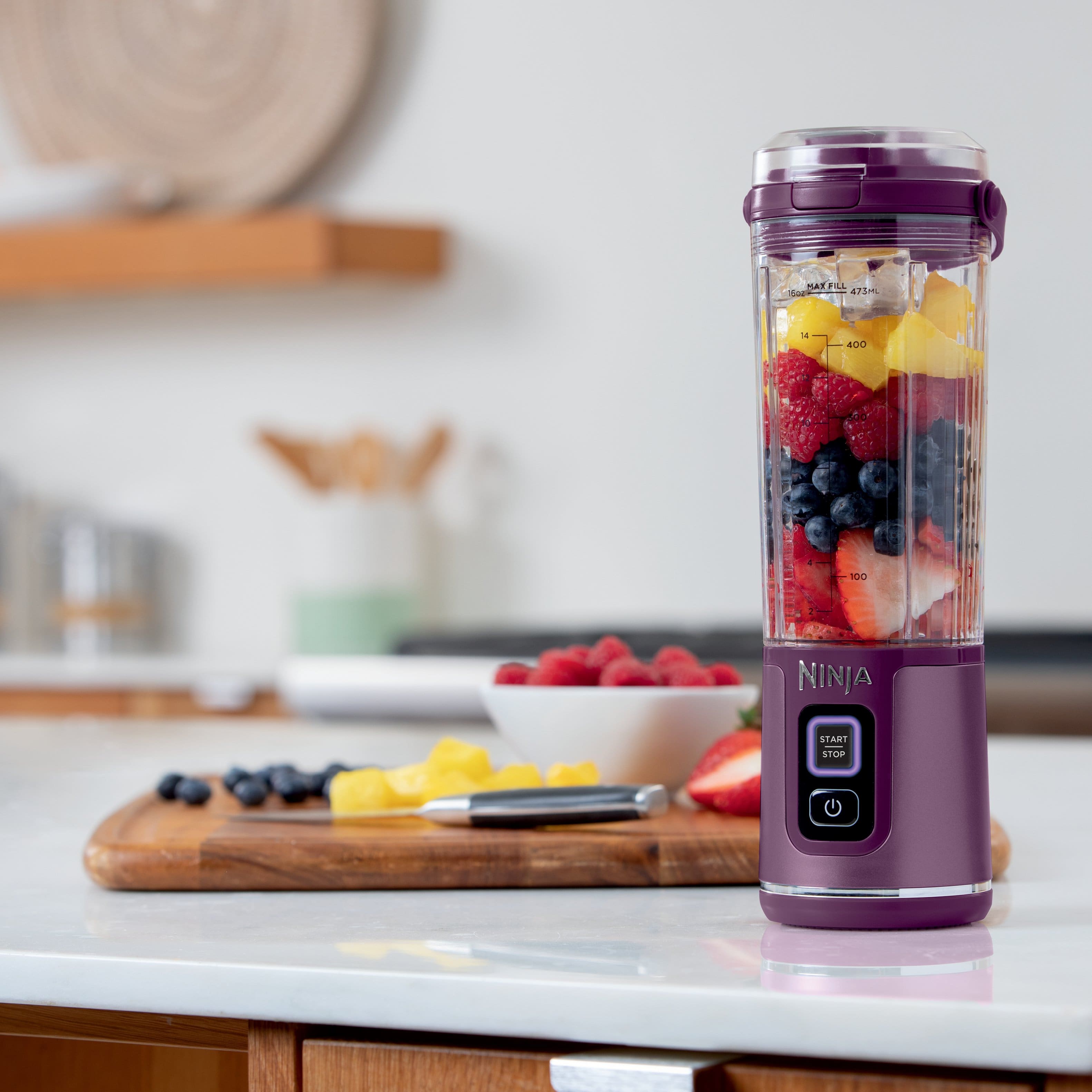 Alt View 1. Ninja - Blast 18 oz. Portable Blender - Passion Fruit Purple.