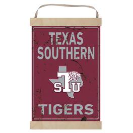 Jardine - Texas Southern Tigers Faux Rust Banner Sign - Maroon