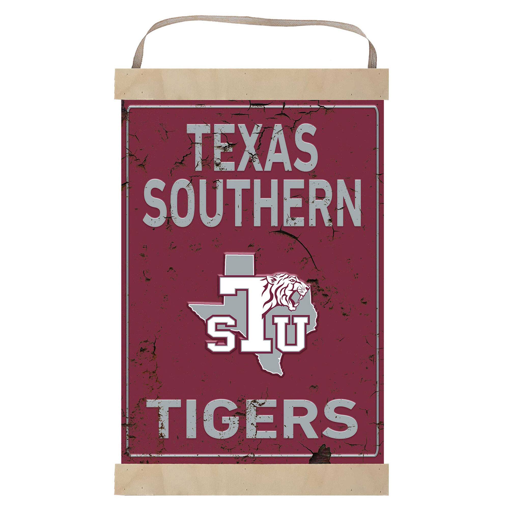 Texas Southern Tigers Faux Rust Banner Sign