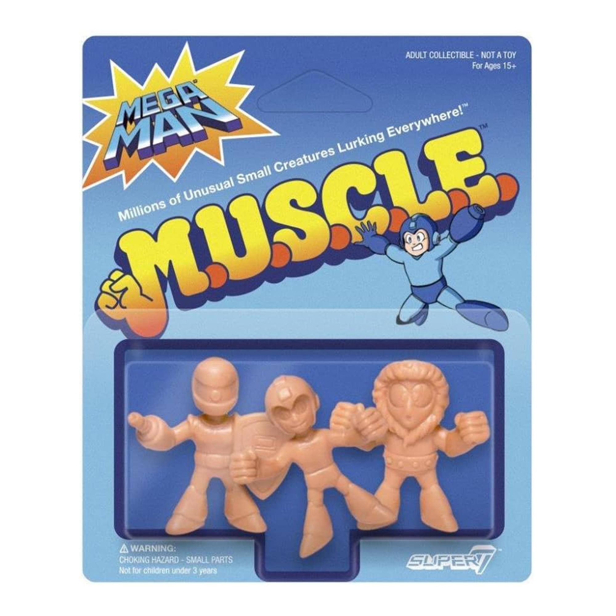 **Mega Man Muscle**

**Adult Collectible - Not a Toy**  
For Ages 15+

**Millions of Unusual Small Creatures Lurking Everywhere!™**

**Warning: Choking Hazard - Small Parts**  
Not for children under 3 years

**Super7**