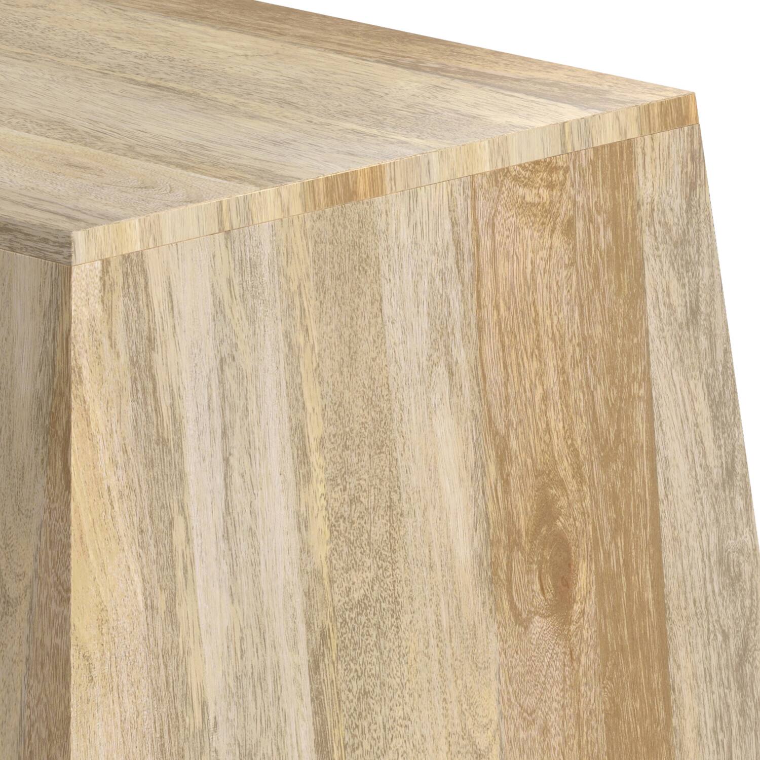 Alt View 7. Simpli Home - Terry SOLID MANGO WOOD 16 inch Wide Irregular Contemporary Side Table in Natural, Fully Assembled - Natural.