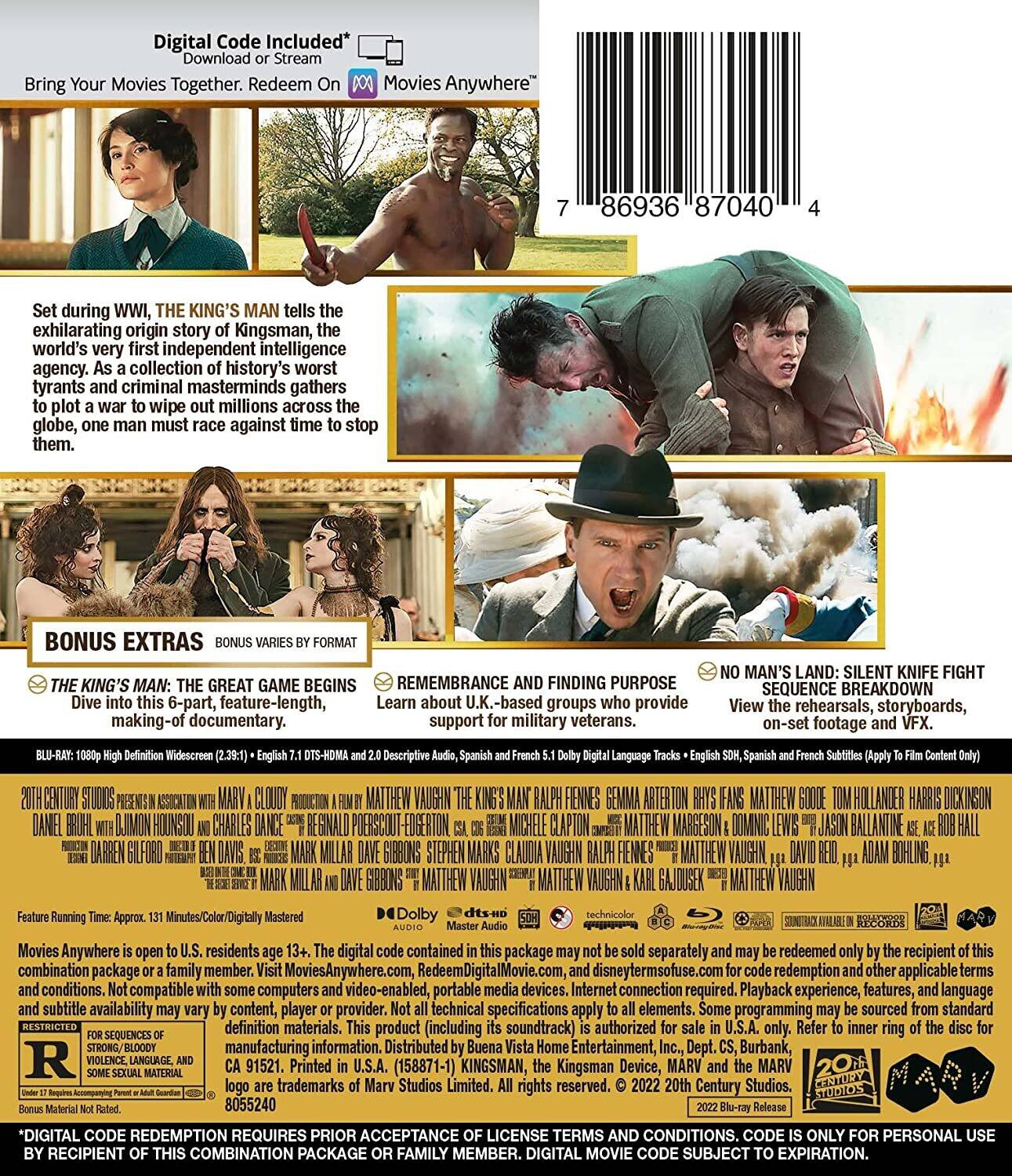 Alt View 1. The King's Man   - BLU-RAY.