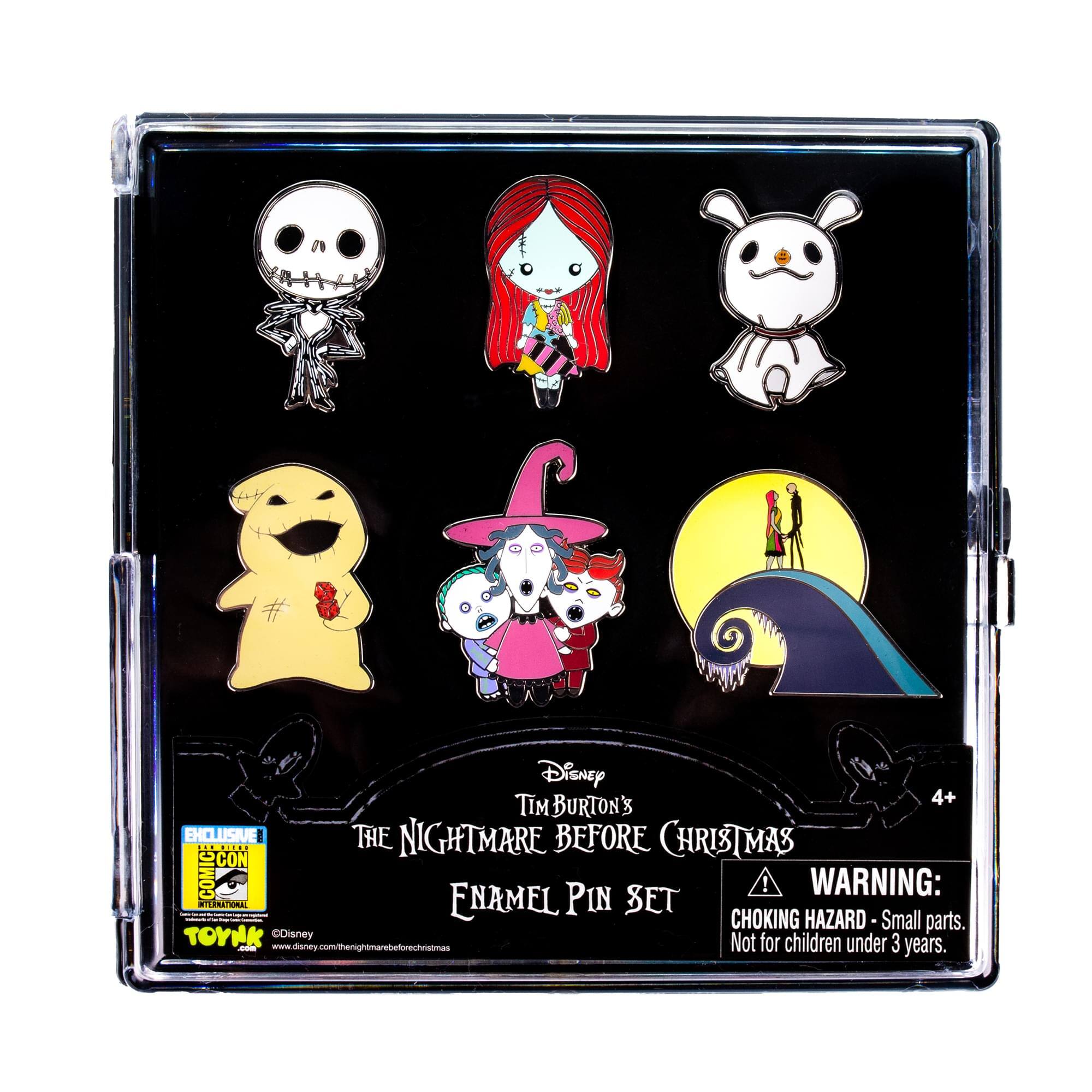 Disney Tim Burton's The Nightmare Before Christmas Enamel Pin Set

Warning: Choking Hazard - Small parts. Not for children under 3 years.

Disney www.disney.com/thenightmarebeforechristmas

4+
