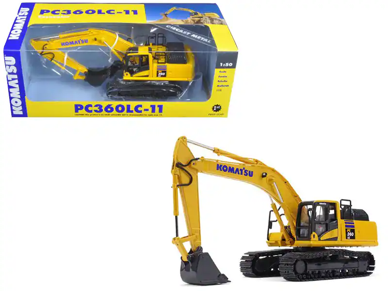 Komatsu PC360LC-11 Excavator 1/50 Diecast Model by First Gear - Yellow