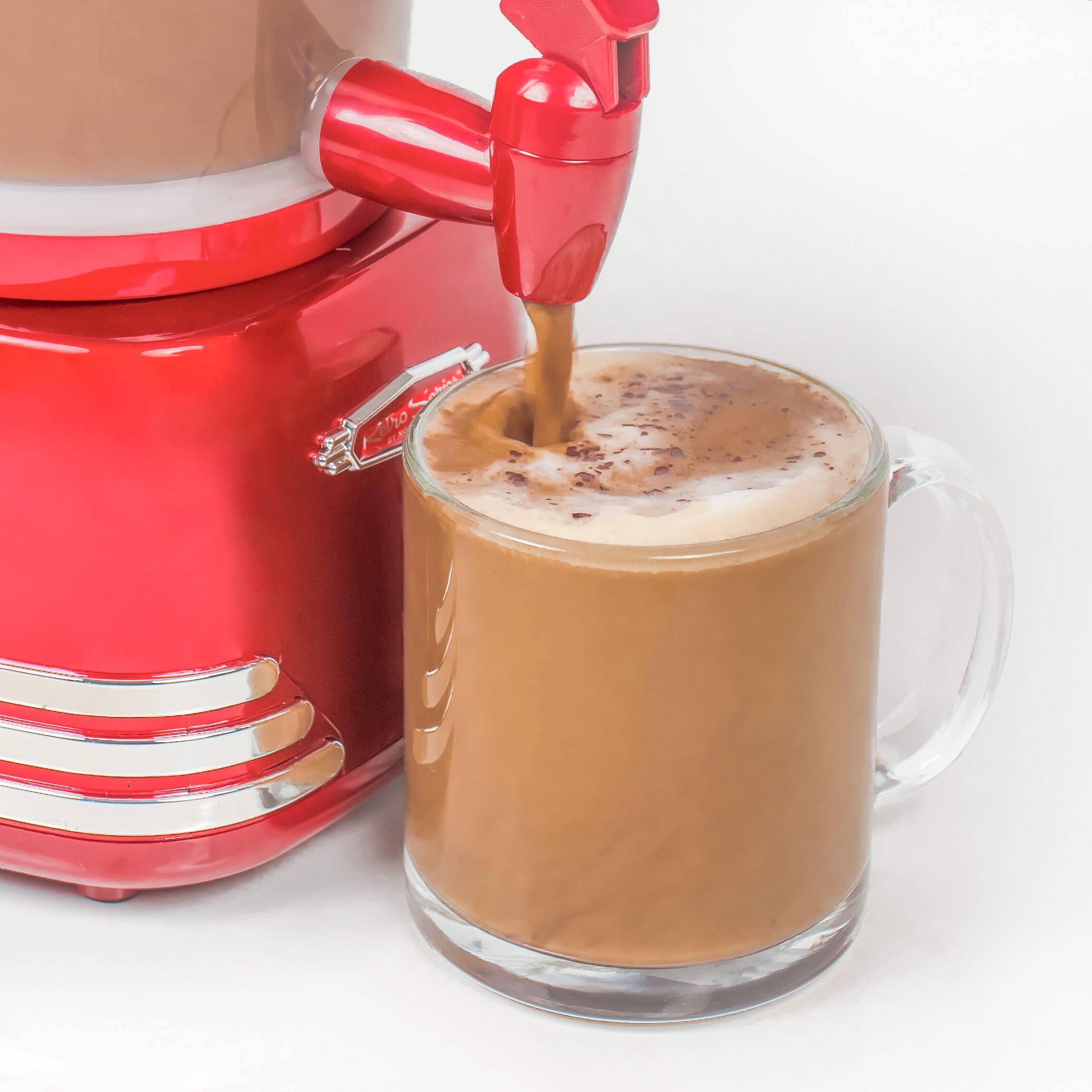 Left. Nostalgia - Retro Hot Chocolate Maker - Red.