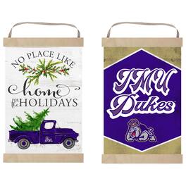Jardine - James Madison Dukes 12" x 20" Reversible Banner Sign - White