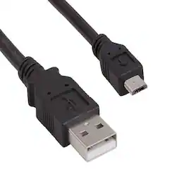 Sanoxy - 1ft USB 2.0 A Male to Micro B Male Cable - Black