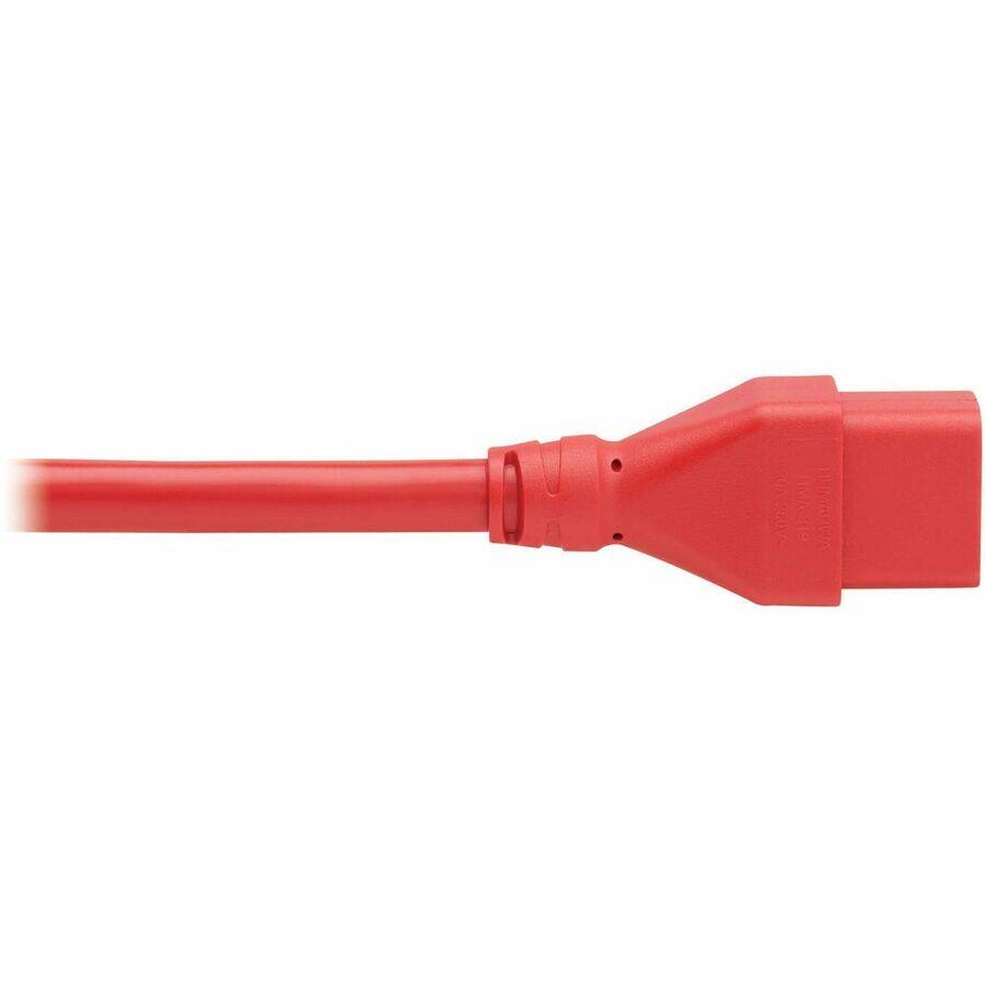 Alt View 1. Tripp Lite - Eaton Tripp Lite Series Power Extension Cord, C20 to C19 - Heavy-Duty, 20A, 250V, 12 AWG, 2 ft. (0.6 m), Red - For - Red.