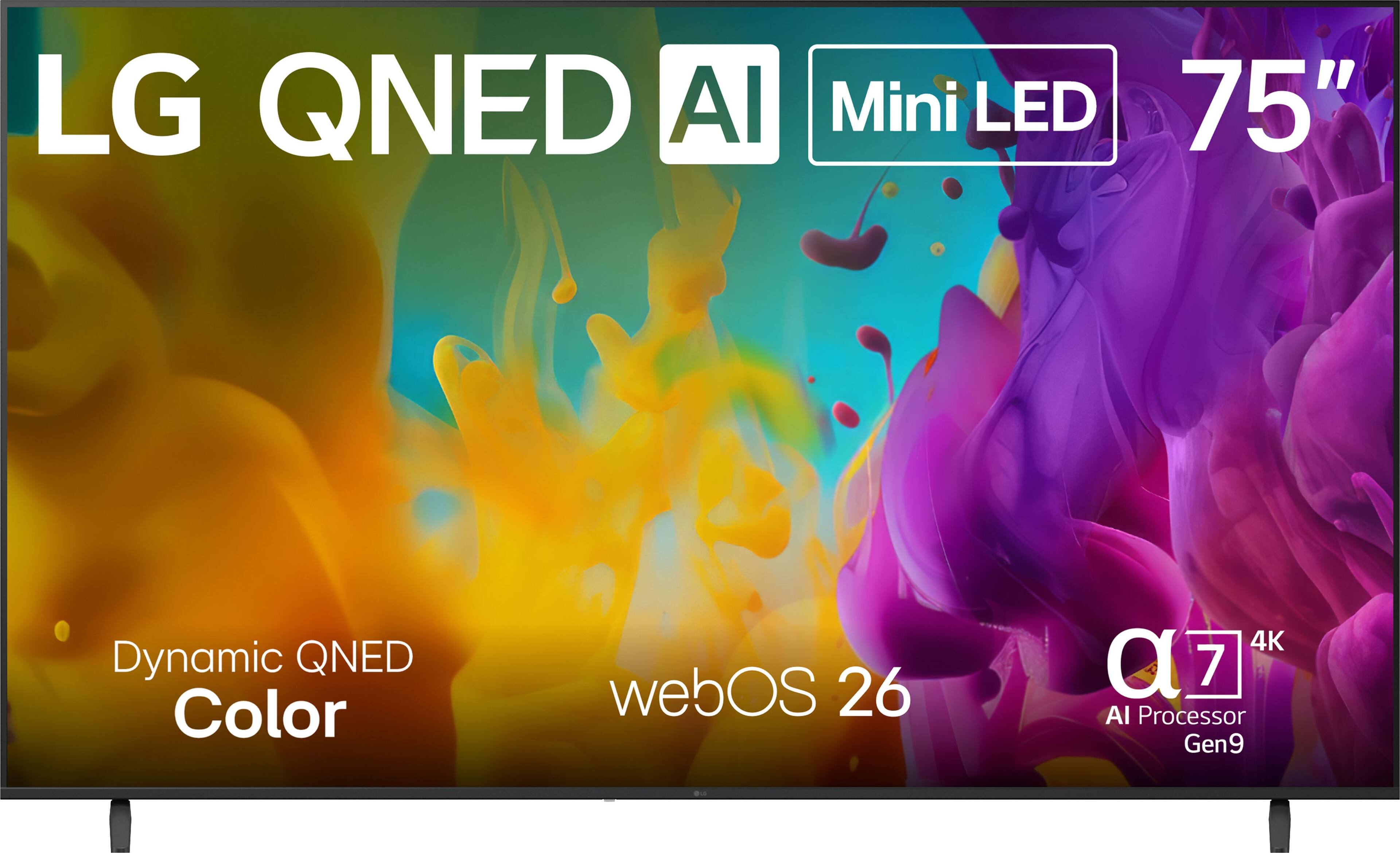 LG QNED AI Mini LED 75" Dynamic QNED Color webOS 26 4K AI Processor Gen9