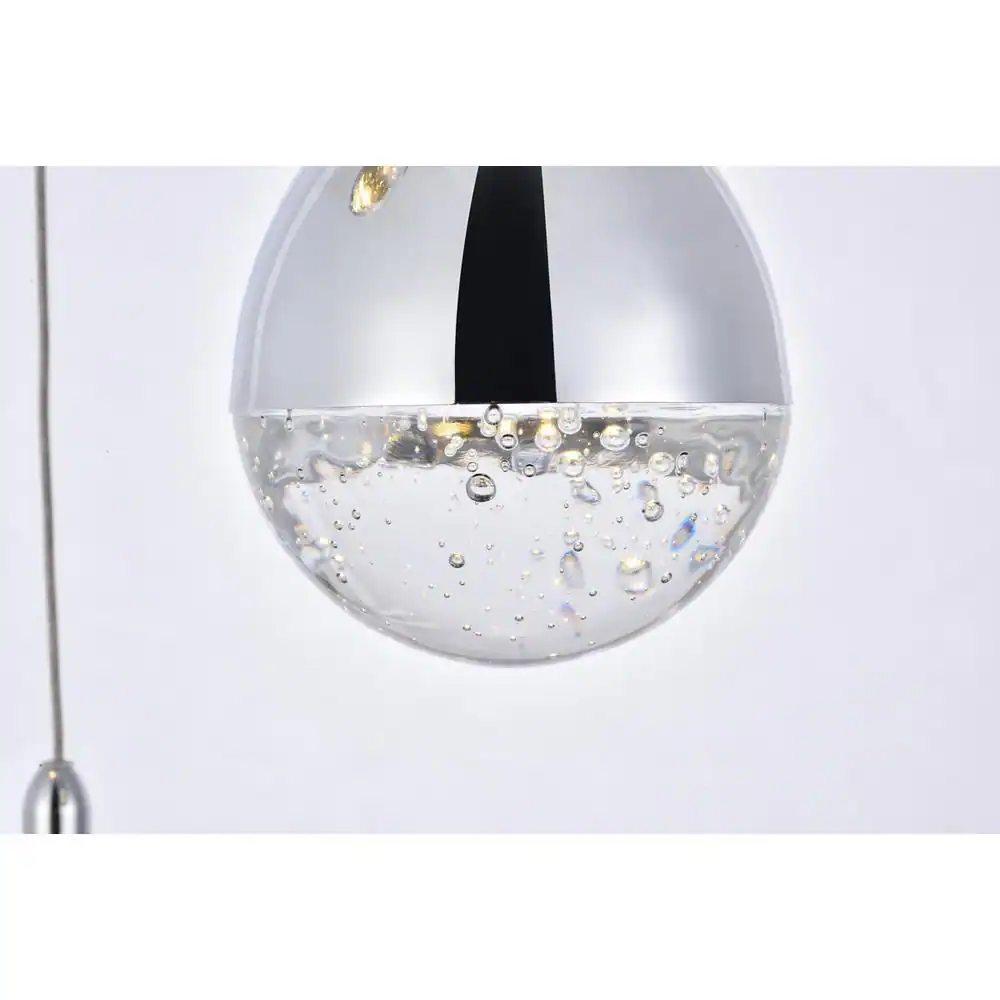 Alt View 4. Elegant Lighting - Amherst Collection LED 3-light chandelier 12in x 9in chrome finish - Chrome.