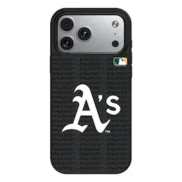 Keyscaper - MLB - Athletics Primary Logo iPhone Magnetic Bump Case - 16 Pro - Black