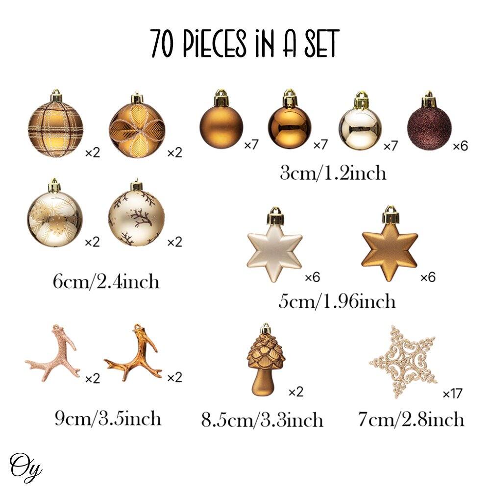 70 PIECES IN A SET

- 3cm/1.2inch
  - x2
  - x2
  - x7
  - x7
  - x7
  - x6

- 6cm/2.4inch
  - x2
  - x2

- 5cm/1.96inch
  - x6
  - x6

- 9cm/3.5inch
  - x2
  - x2
  - x17

- 8.5cm/3.3inch
  - x2

- 7cm/2.8inch
  - x17

Oy